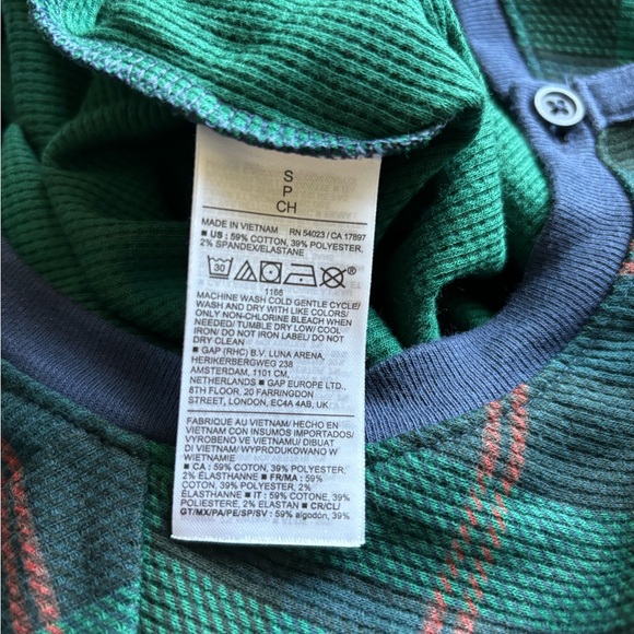 Old Navy Women's Size Small Printed Thermal-Knit One-Piece Pajamas Black Watch - Picture 6 of 6